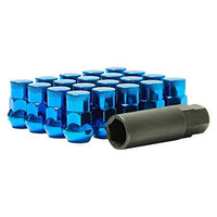 Wheel Mate Muteki SR35 Close End Lug Nuts w/ Lock Set - Blue 12x1.25 35mm