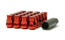 Wheel Mate Muteki SR35 Close End Lug Nuts w/ Lock Set - Red 12x1.50 35mm