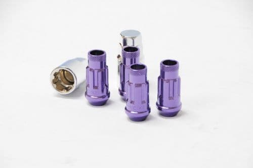 Wheel Mate Monster Locking Lug Nut Set of 4 - Purple 14x1.50