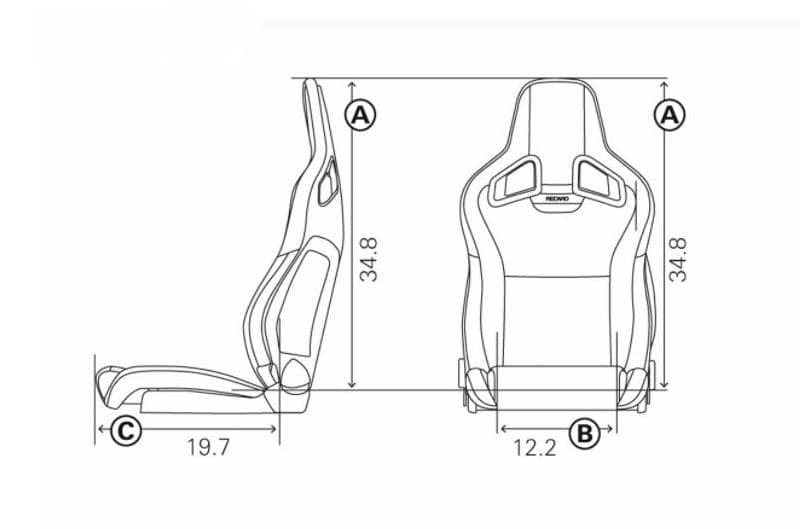 Recaro Cross Sportster ORV Passenger Seat | Black Vinyl/Grey Vinyl