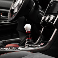 Cobb Subaru's 6-Speed Weighted COBB Knob - White (Incl. Both Red + Blk Collars)