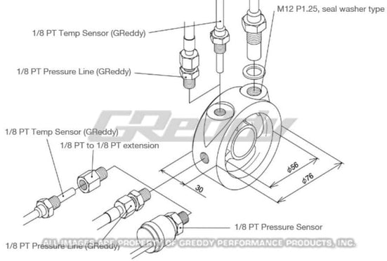 GReddy Universal Oil Filter Block Adapter (gre12002801)