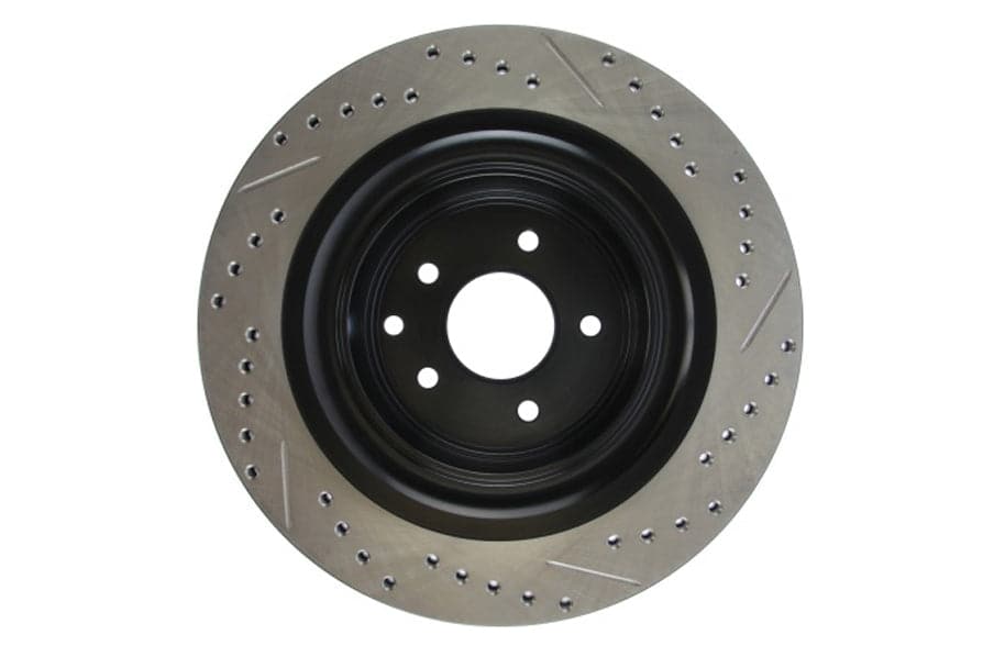 Stoptech 2009-2019 Nissan 370Z SportStop Slotted & Drilled Rear Right Rotor (st127.42101R)