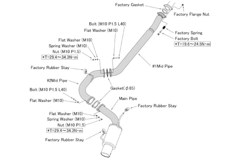 HKS USA RACING MUFFLER FOR 2011-2014 SUBARU WRX STI SEDAN (31008-BF003)