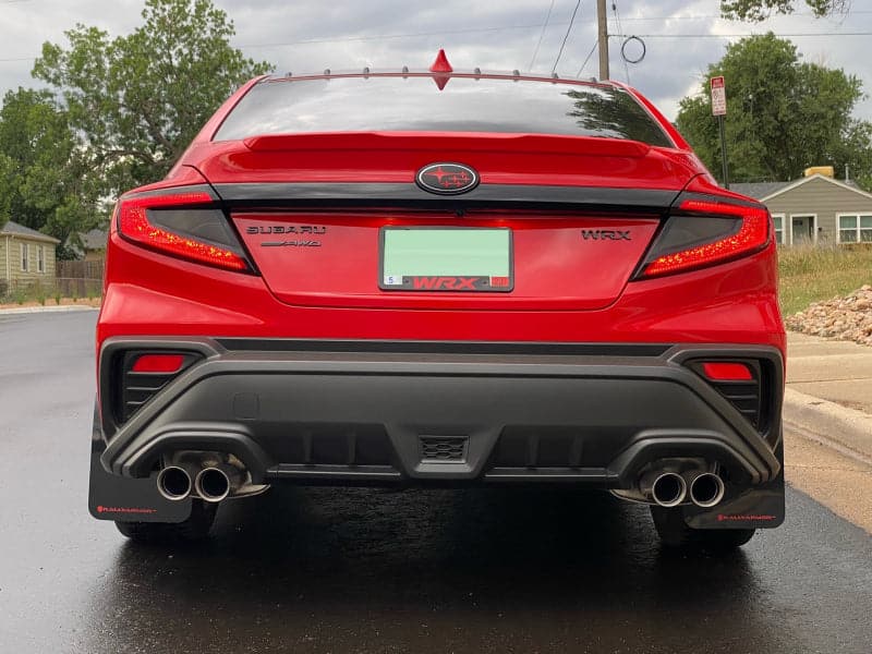 Rally Armor 2022+ Subaru WRX Black UR Mud Flap w/ Red Logo (MF92-UR-BLK/RD)