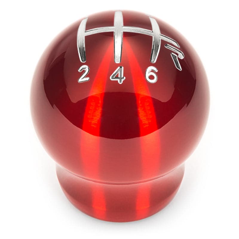 Raceseng Contour Shift Knob (Gate 3 Engraving) M12x1.25mm Adapter - Red Translucent