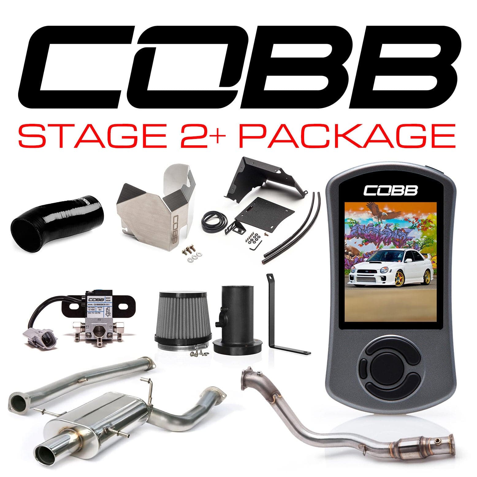 COBB Subaru 02-05 WRX Stage 2+ Power Package w/V3 (cobb612X02P-BK)