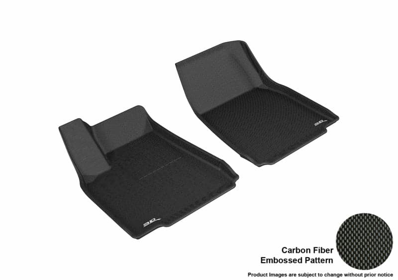 3D MAXpider 2016-2020 Tesla Model X Kagu 1st Row Floormat - Black (L1TL00111509)