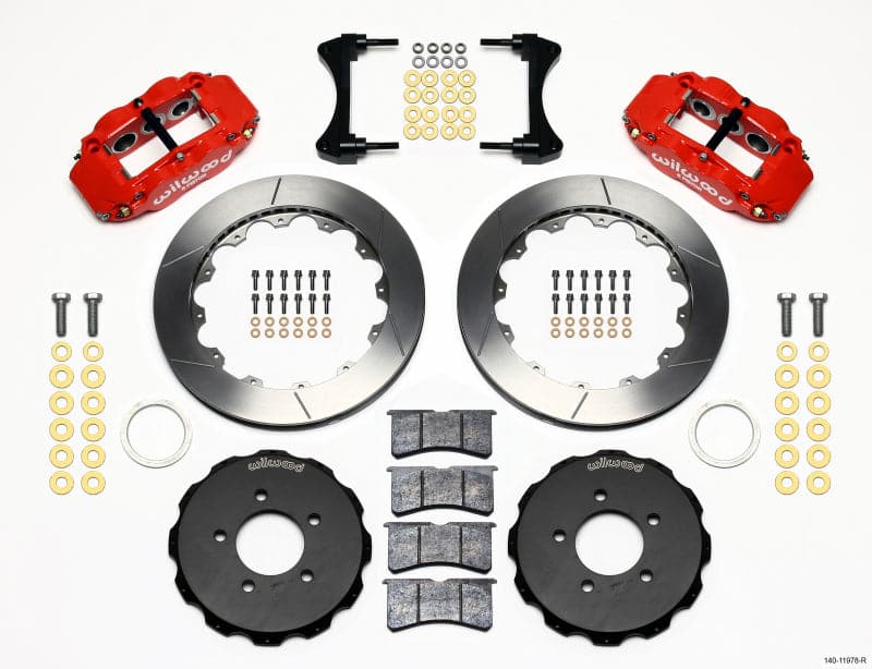 Wilwood Narrow Superlite 6R Front Hat Kit 12.88in Red 2006-Up Civic / CRZ (140-11978-R)