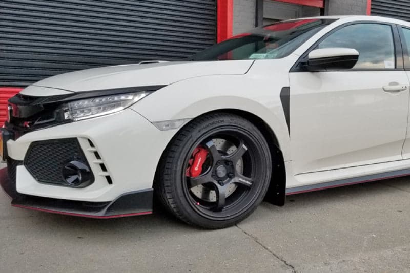 Rally Armor 17+ Honda Civic Type R UR White Mud Flap w/ Red Logo