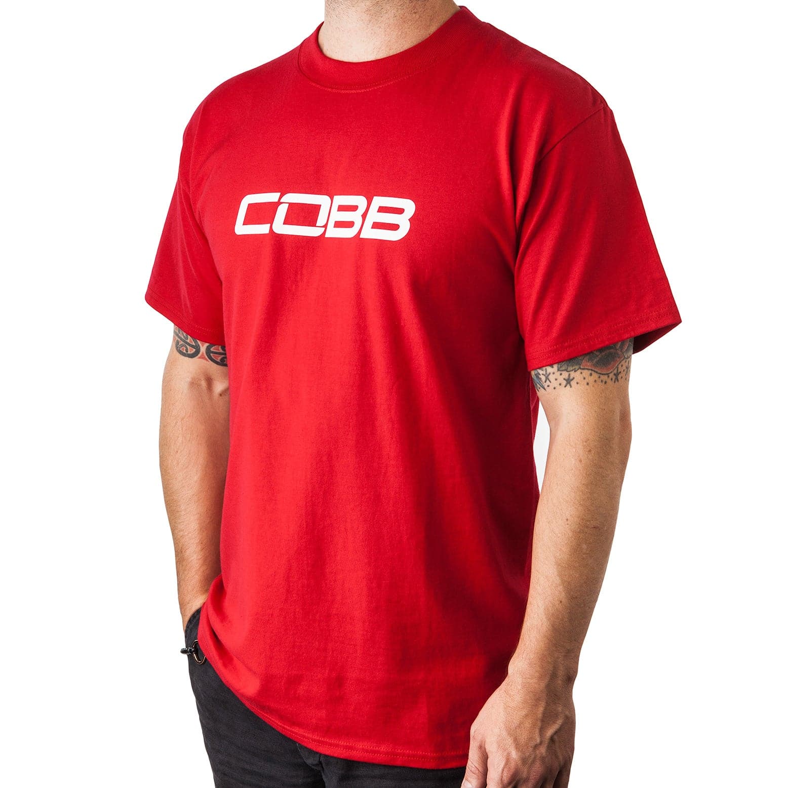 Cobb Tuning Logo Mens T-Shirt (Red) - Large (cobbCO-REDCOBB-LG)