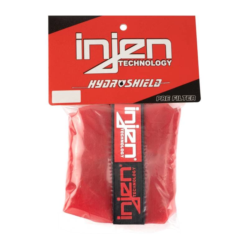 Prefiltro repelente al agua Injen Red para X-1015 X-1018 base de 6,75 pulgadas/5 pulgadas de alto/5 pulgadas de parte superior (inj1034RED)