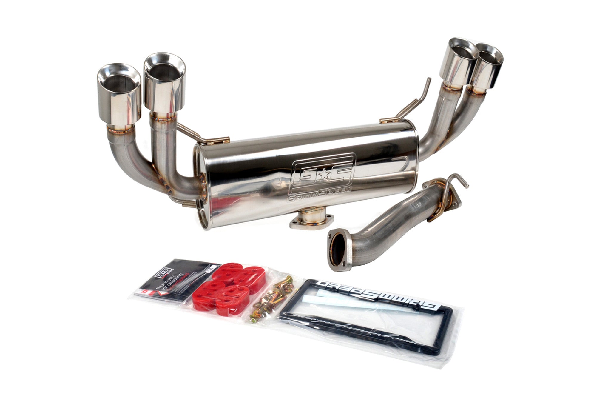 GrimmSpeed 11-14 Subaru WRX / 08-14 Subaru STI Hatch Non-Resonated Catback Exhaust System (070048)