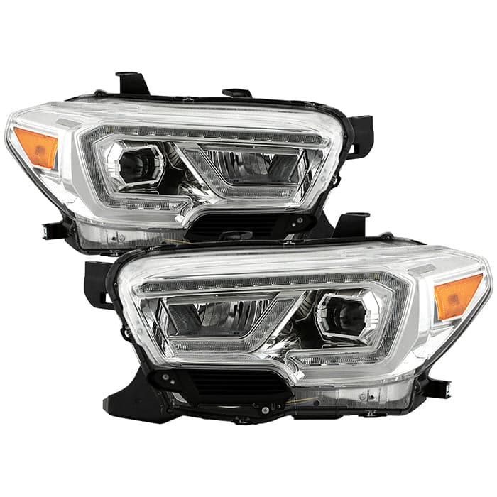 xTune Toyota Tacoma 16-19 TRD Model LED DRL Projector Headlights- Chrome PRO-JH-TTA16-FLED-TRD-C (spy9050091)