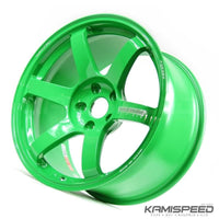 Volk Racing TE37 Saga 18x9.5 +38 5x114.3 Wheel in GT Green