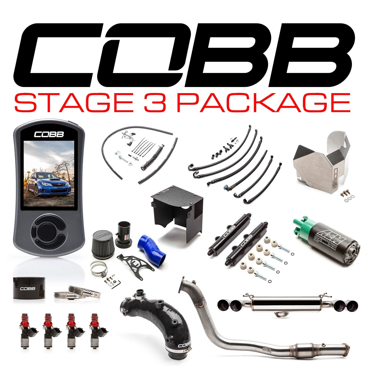 Cobb 08-14 Subaru WRX/STI Hatch Stage 3 Power Package (cobbSUB0031H30-BL)