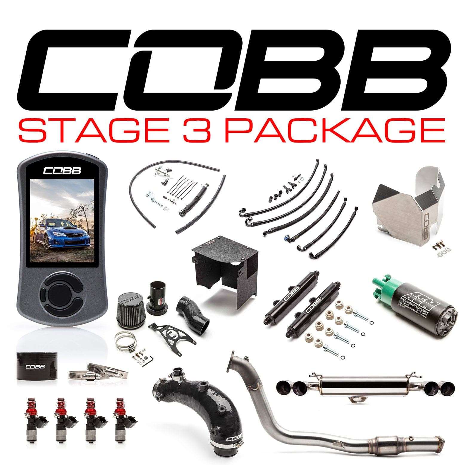 Cobb 08-14 Subaru WRX STI Hatch Stage 3 Power Package (cobbSUB0031H30-BK)