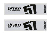 Gram Light 57CR and 57DR White Spoke Decal Pair