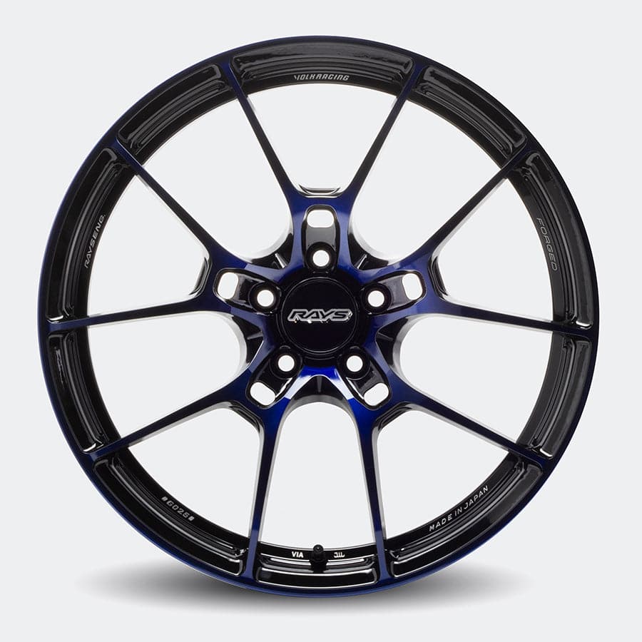 Volk Racing G025 19x10.5" 5x114.3 +22mm Wheel in Dark Blue/ DC