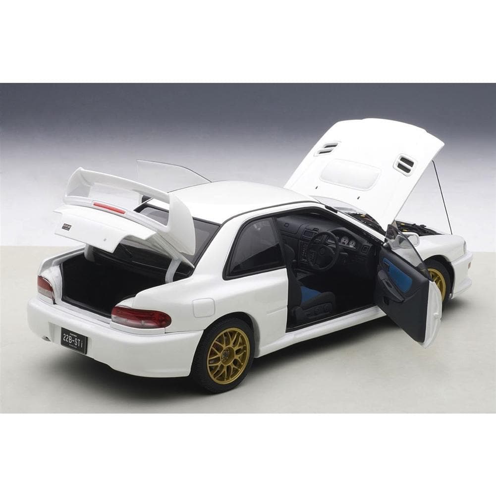 AUTOart 1:18 Die Cast Model - Subaru Impreza 22B STi - White Upgraded Version