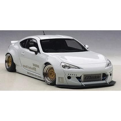 AUTOart 1/18 Rocket Bunny Toyota 86, White Gold Wheels