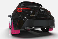 Rally Armor 20-23 Toyota GR Yaris Hatchback (Does Not Fit Regular Yaris) Pink Mud Flap BCE Logo (MF74-BCE22-PK/BLK)