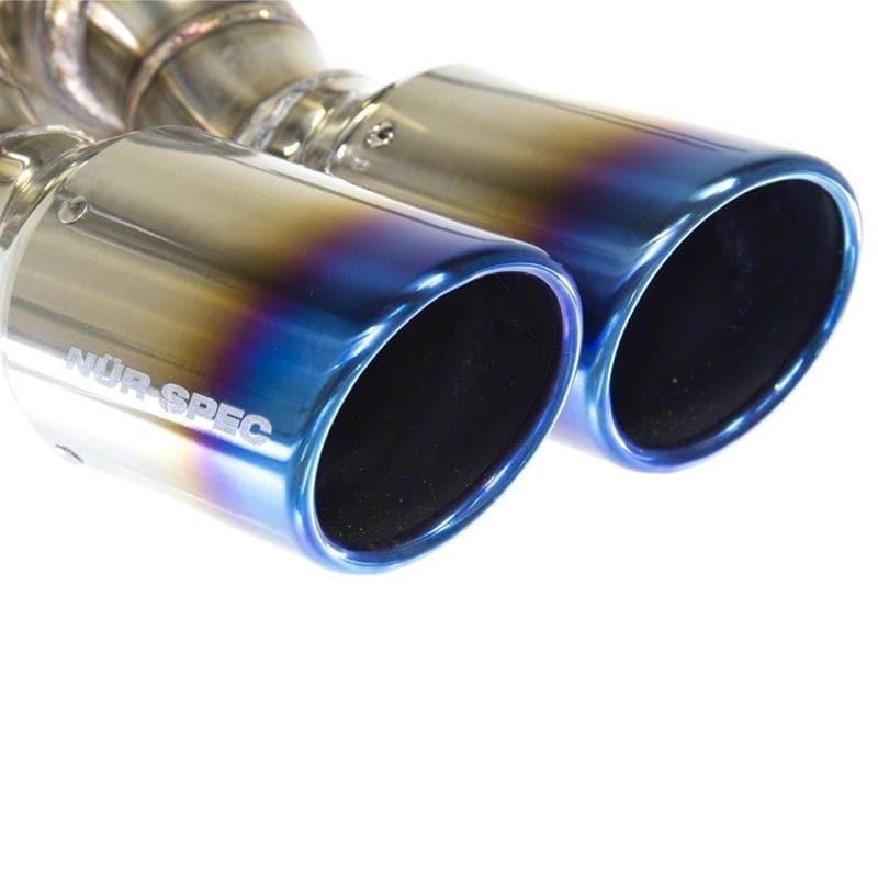 Blitz Nur-Spec C-Ti Axle-Back Exhaust - 11-16 Honda CR-Z w/ Mugen Rear Diffuser