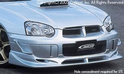 C-West Front Half Spoiler (Kouki) PUR WRX/ STI GDB 04-05