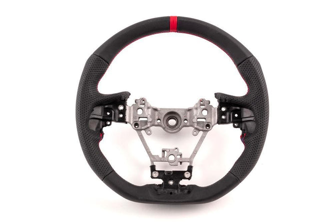 DAMD Red Formula D-Shape Steering Wheel - 2018+ Legacy/ Outback, 2018+ Crosstrek, & 2019+ Forester