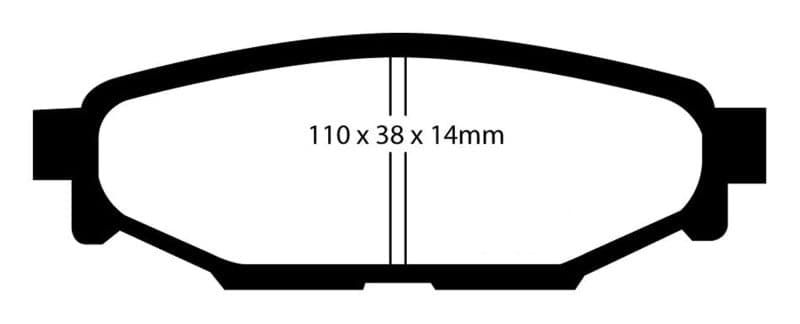 EBC 12+ Subaru BRZ 2.0 (solid rear rotors) Ultimax2 Rear Brake Pads (UD1114)