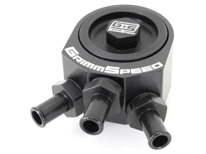 GrimmSpeed Black Air Oil Separator AOS | Subaru 08-14 WRX, 09-14 FXT, 05-09 LGT (078016)