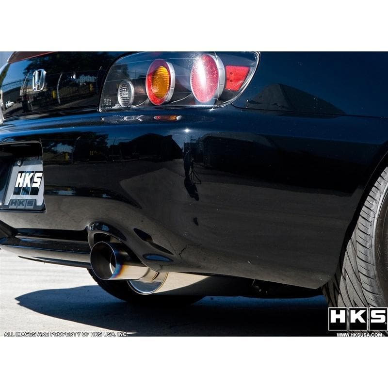 HKS 75mm Race Hi-Power Single Cat-Back Exhaust w. Titanium tip S2000