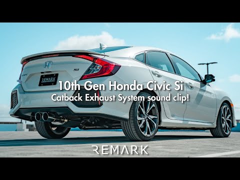 Remark 2017 Civic Si 4 Door Sedan Cat Back Exhaust w/Stainless Double Wall Tip (Not Resonated)