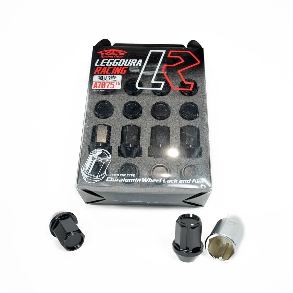 Kics Leggdura Racing Duralumin Lug Nuts - Black - 12x1.50