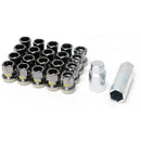 Kics R26 12X1.25 Lug Nuts 16regular+4lock (Black Chrome)