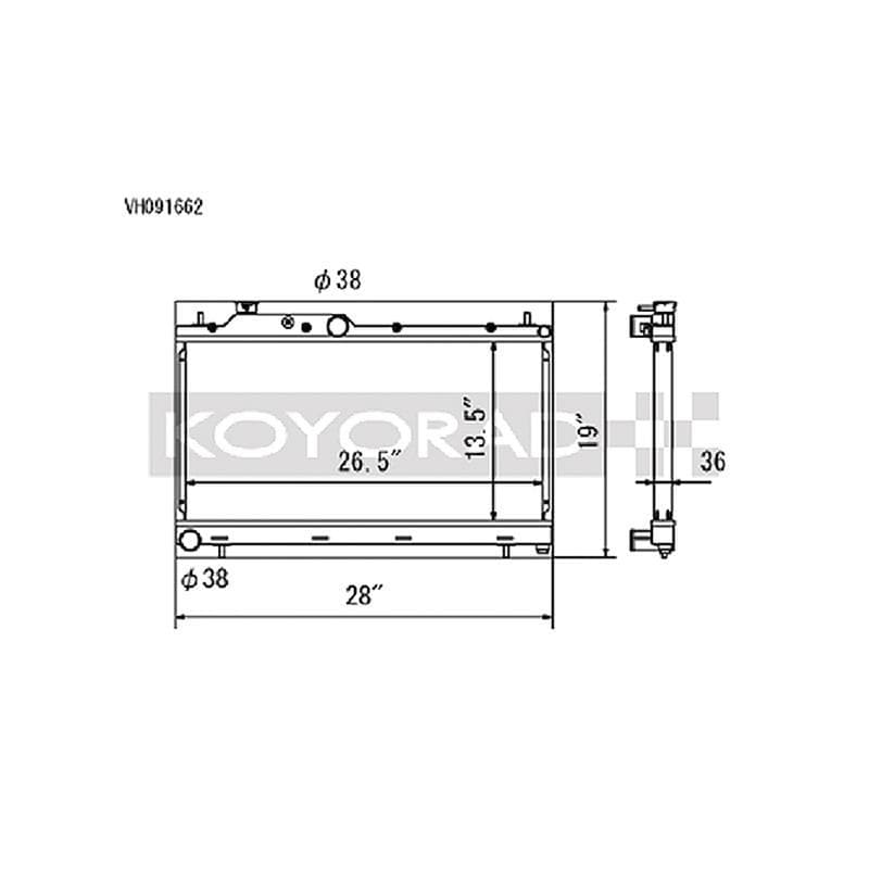 Koyo Hyper V-Series Aluminum Radiator - 08-14 Impreza WRX / STI & 15+ WRX / STI