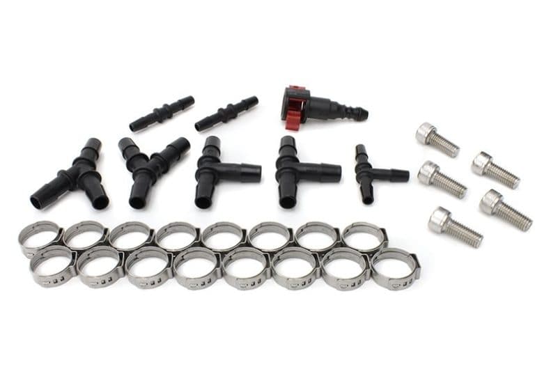 Perrin 08-15 Subaru STi Black Fuel Rail Top Feed Style Kit