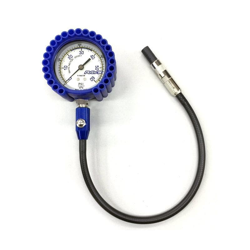 Rays Blue Racing Tire Pressure Gauge - PSI