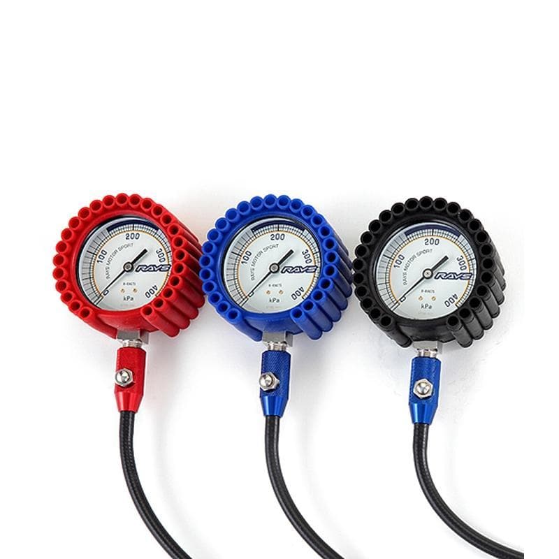 Rays Red Racing Tire Pressure Gauge - PSI