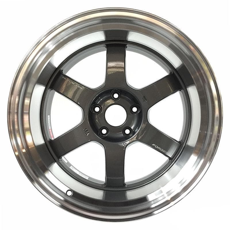 Rays Volk TE37V Mark II 18x11" 5x100 -7 offset - Dark Gunmetal/ Rim DC