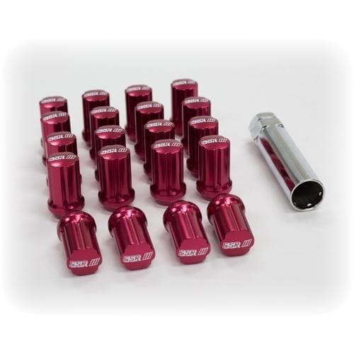 SSR GT Forged Lugnuts (20 piece Spline design) - Red - 12x1.25