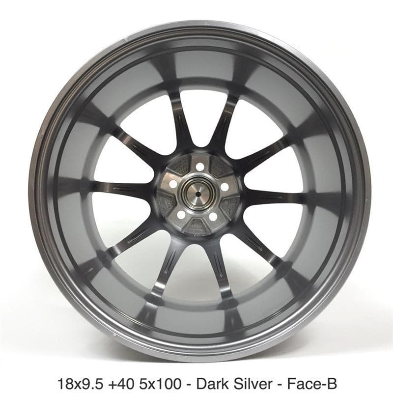 SSR GTX01 18x9.5 + 40 5x100 in Dark Silver