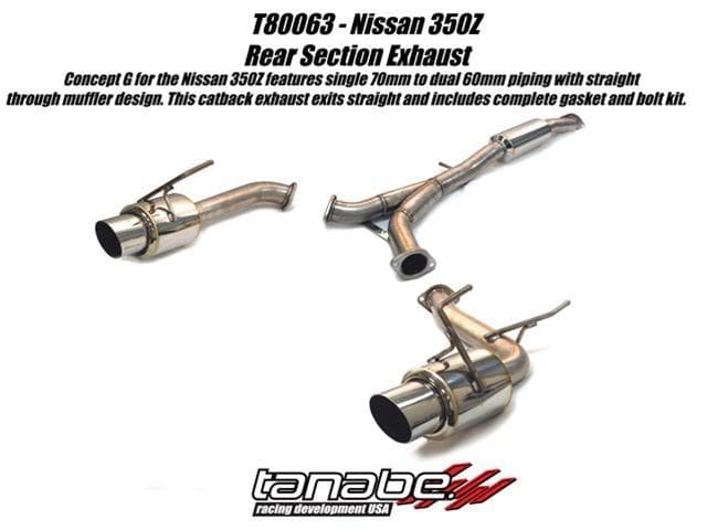 Tanabe Medalion Concept G Cat-Back 350Z 03-06 70-60mm