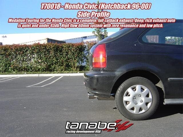 Tanabe Medalion Touring Cat-Back Civic Hatchback 96-00 60mm