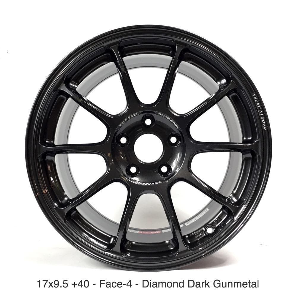 Volk Racing ZE40 Diamond Dark Gunmetal - 17x9.5 +40 - Aggressive S2000 Spec