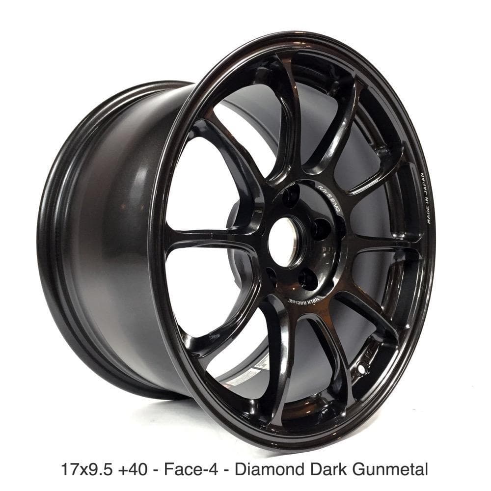 Volk Racing ZE40 Diamond Dark Gunmetal - 17x9.5 +40 - Aggressive S2000 Spec