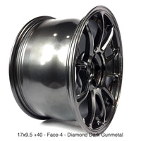 Volk Racing ZE40 Diamond Dark Gunmetal - 17x9.5 +40 - S2000 Spec