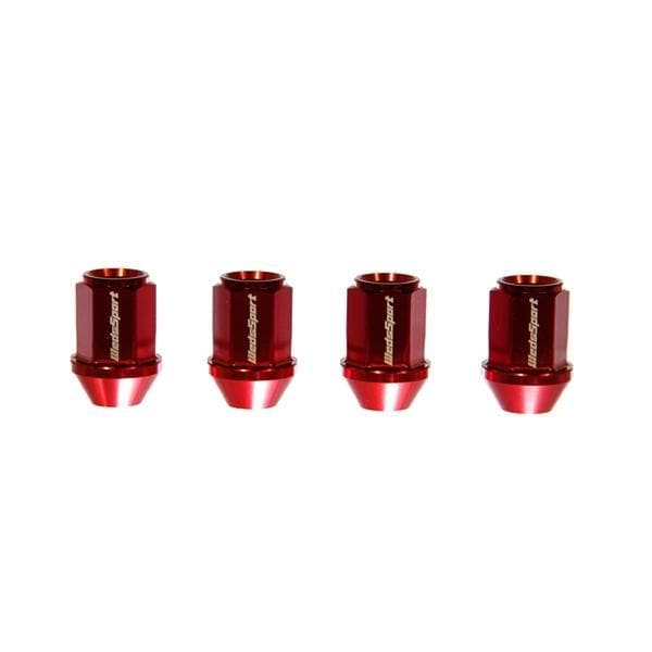 WedsSport Racing 4-Pack Red Lug Nuts - 12x1.25