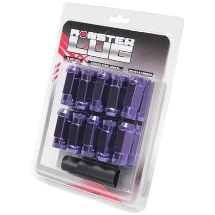 Wheel Mate Monster Open End Lug Nut Set of 20 - Purple 14x1.50