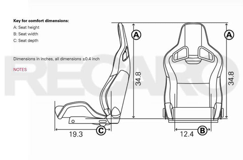 Recaro Sportster GT Driver Seat | Black Vinyl/Red Suede (rec410.1GT.3164)